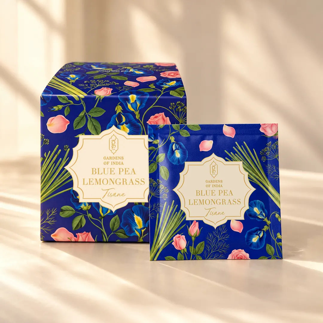 Blue Pea Lemongrass Tisane | 10 Pyramid Bags