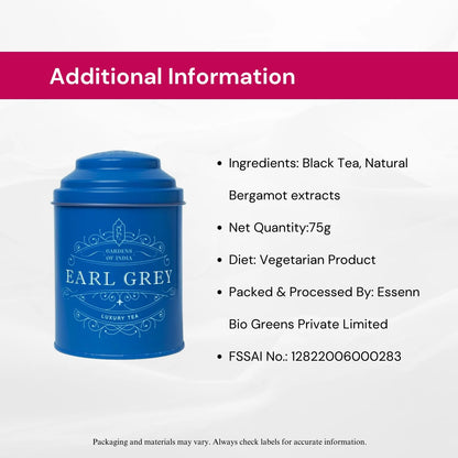 Earl Grey Tea Tin Can