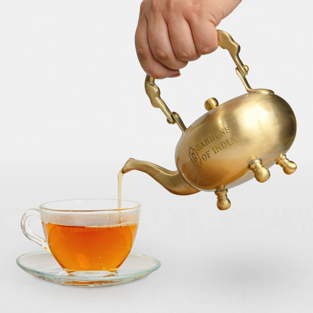 Golden Brass Kettle with Handle