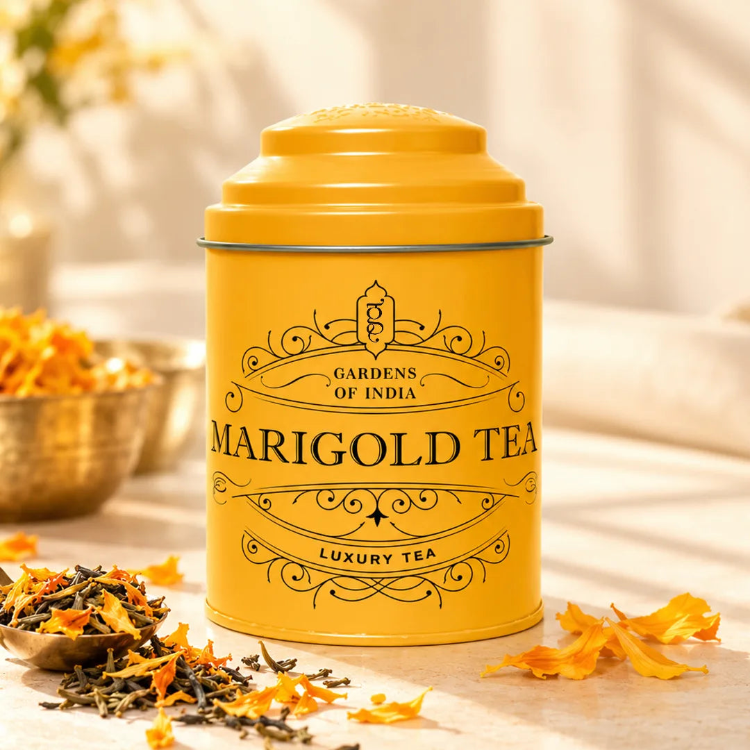 Marigold Tea Tin Can