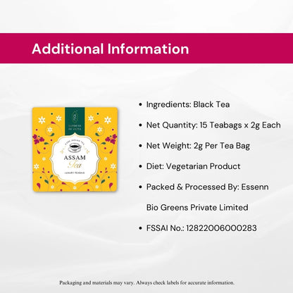 Assam Tea - 15 Tea Bags