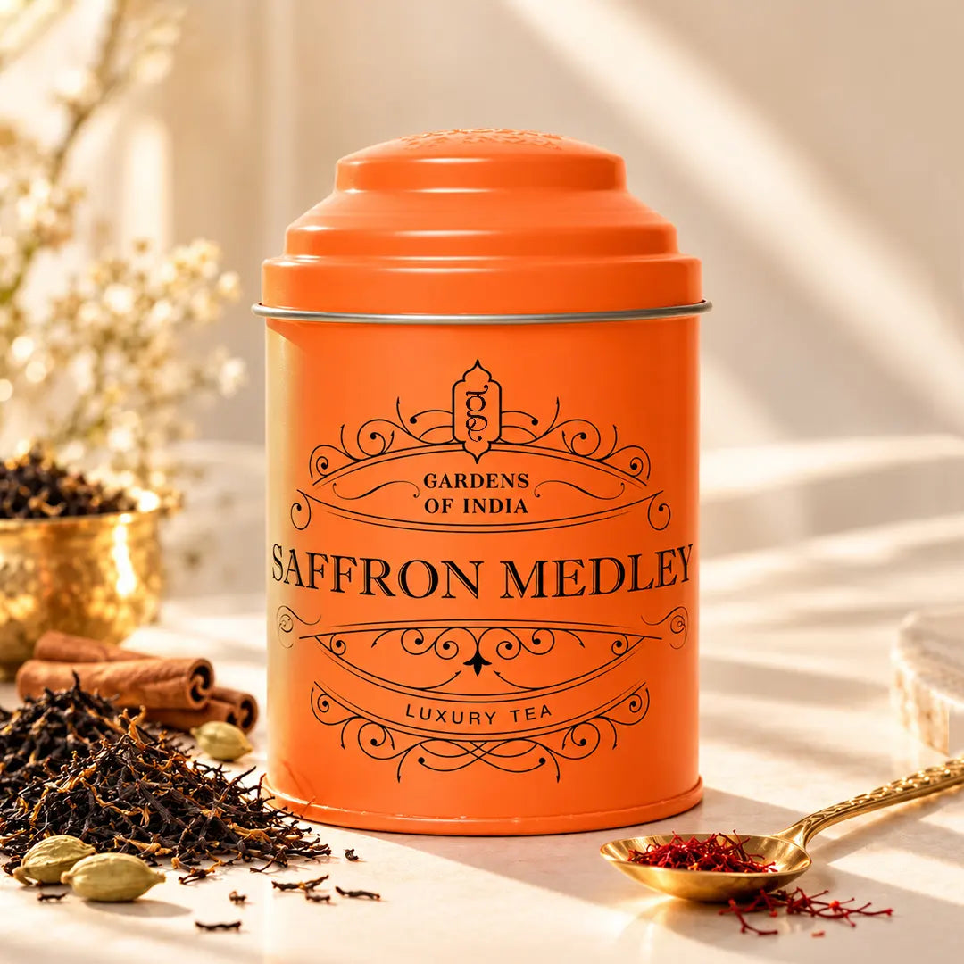 Saffron Medley Tea Tin Can