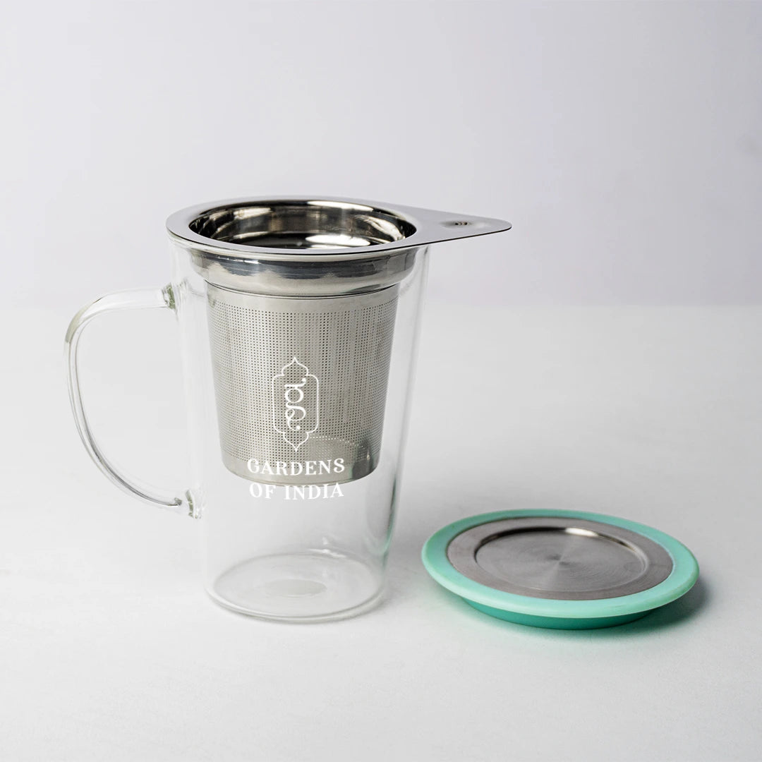 Glass Mug with Strainer
