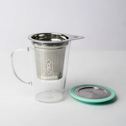 Glass Mug with Strainer